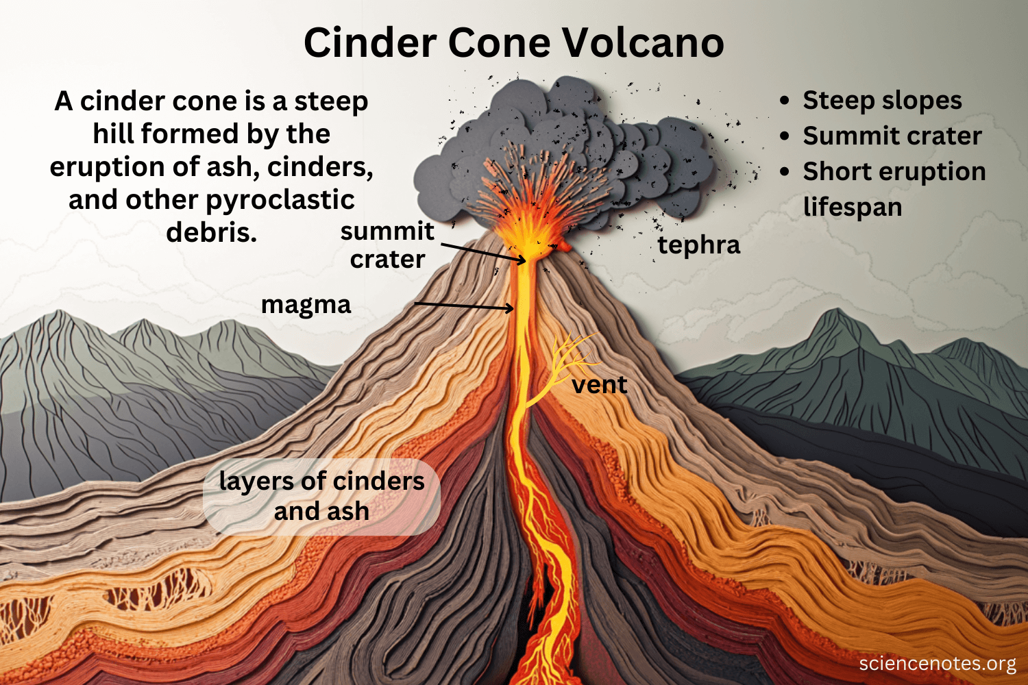 Cinder cones structure