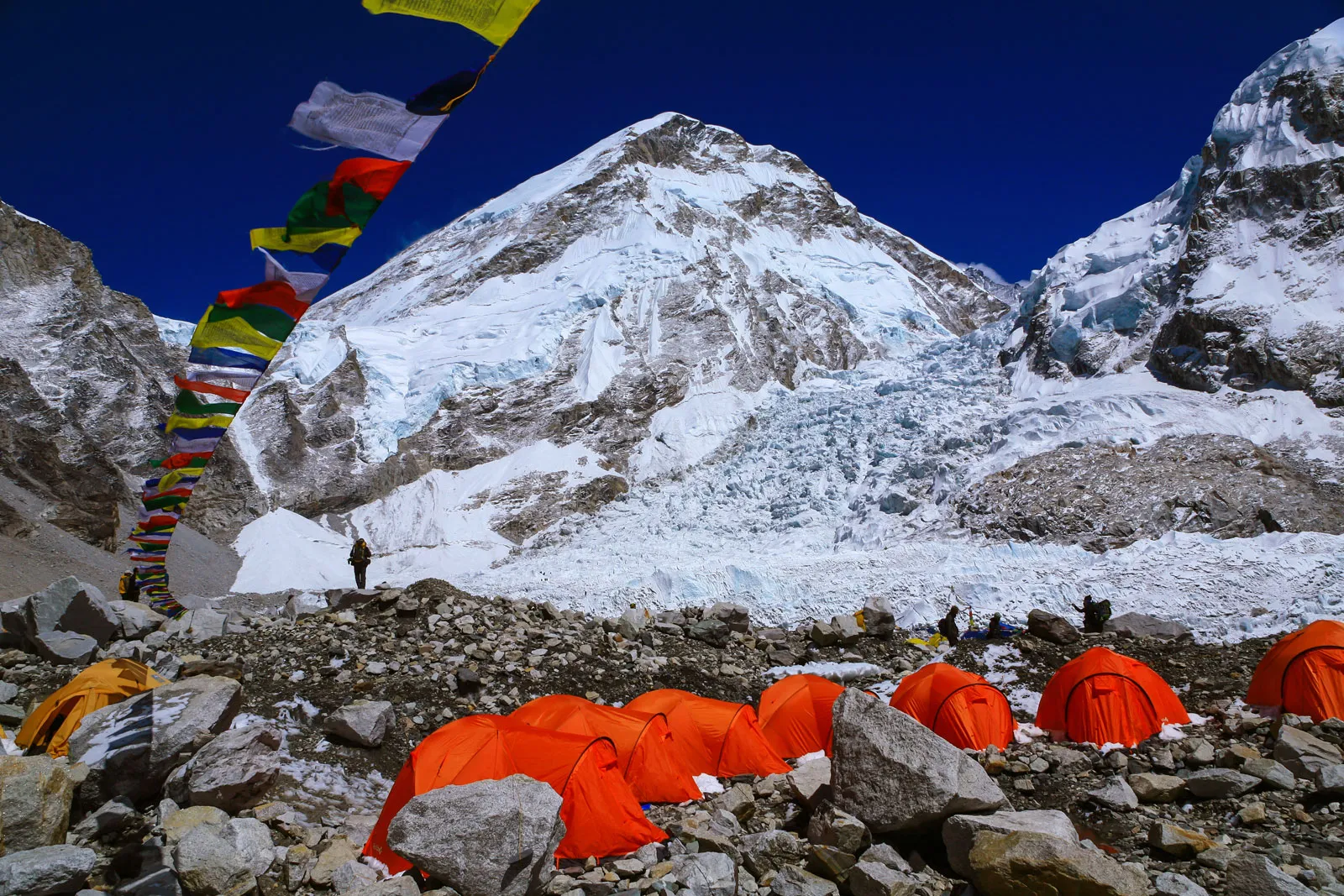 Base camp for Mount Everest trackers