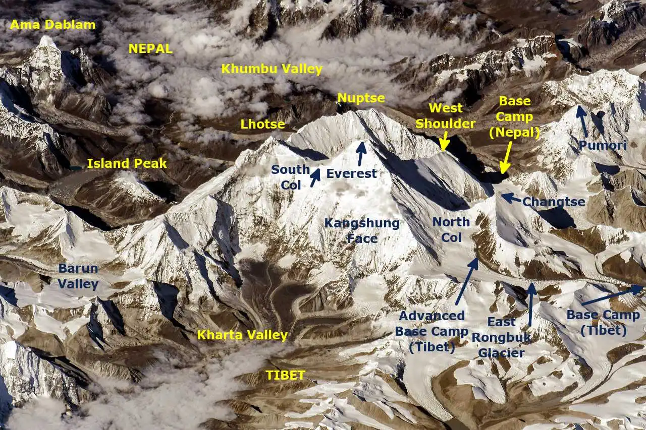 Everest image from international space station