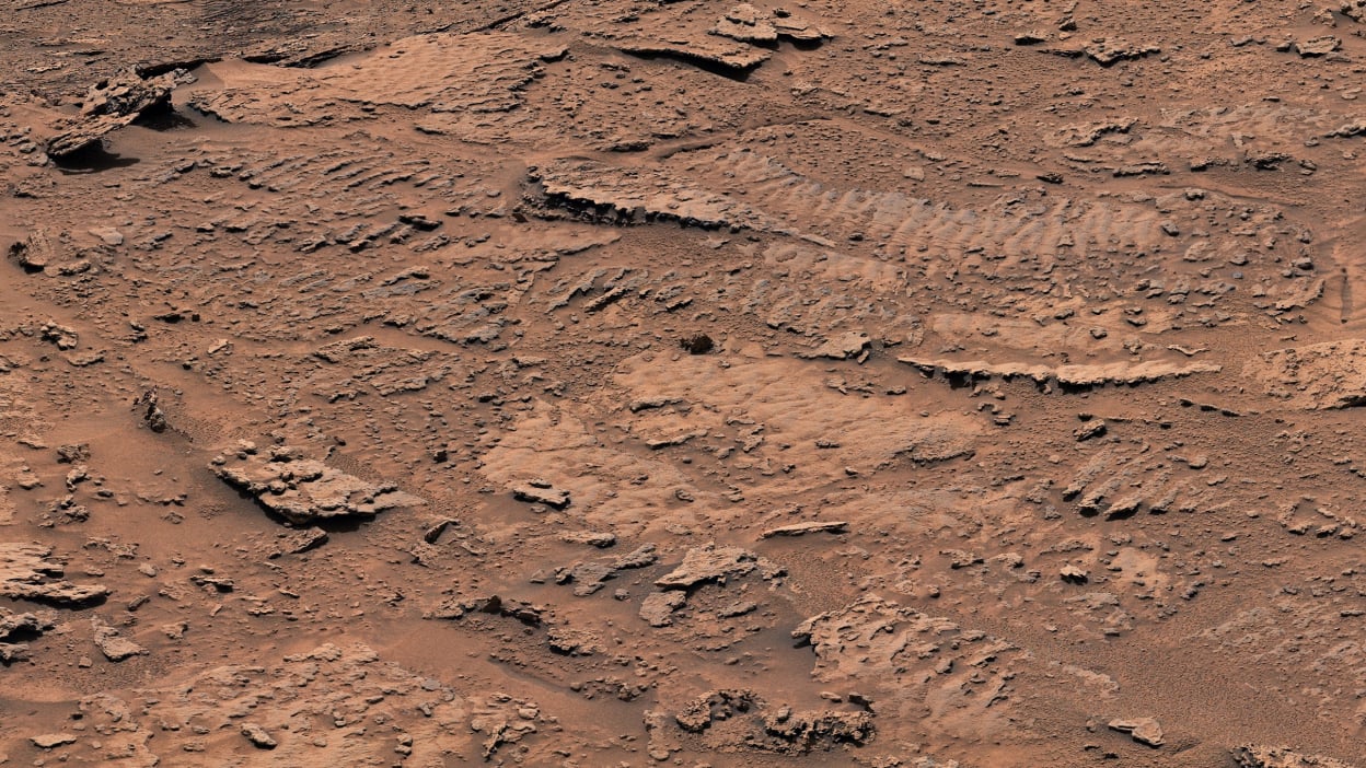 Mars rover image showing evidence of ancient water waves