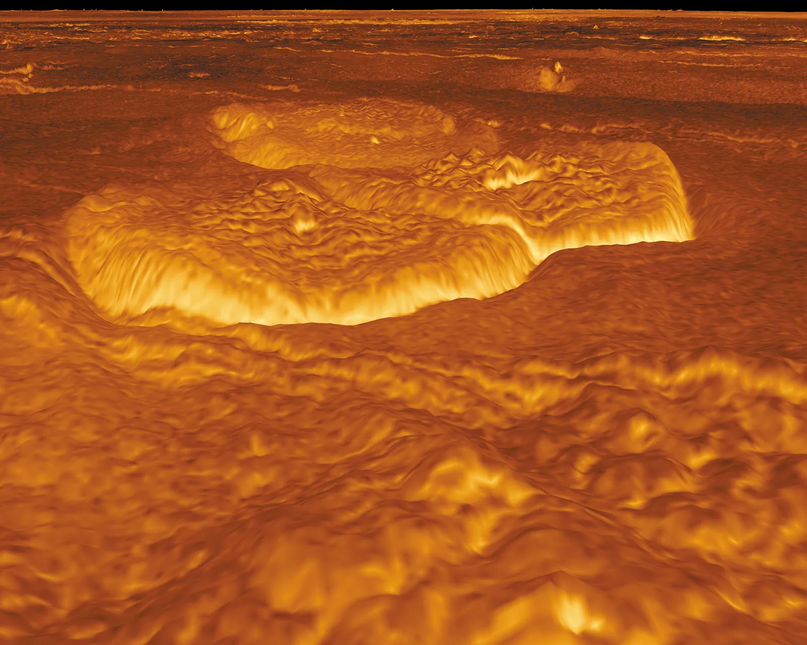 Underground tunnel on Venus