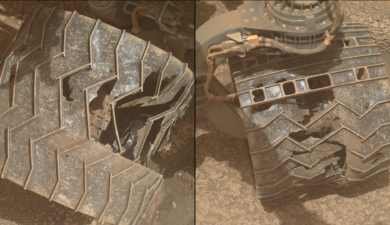 NASA’s Curiosity Rover Sends Stark Images of Cracked Wheels After 14 Years on Mars