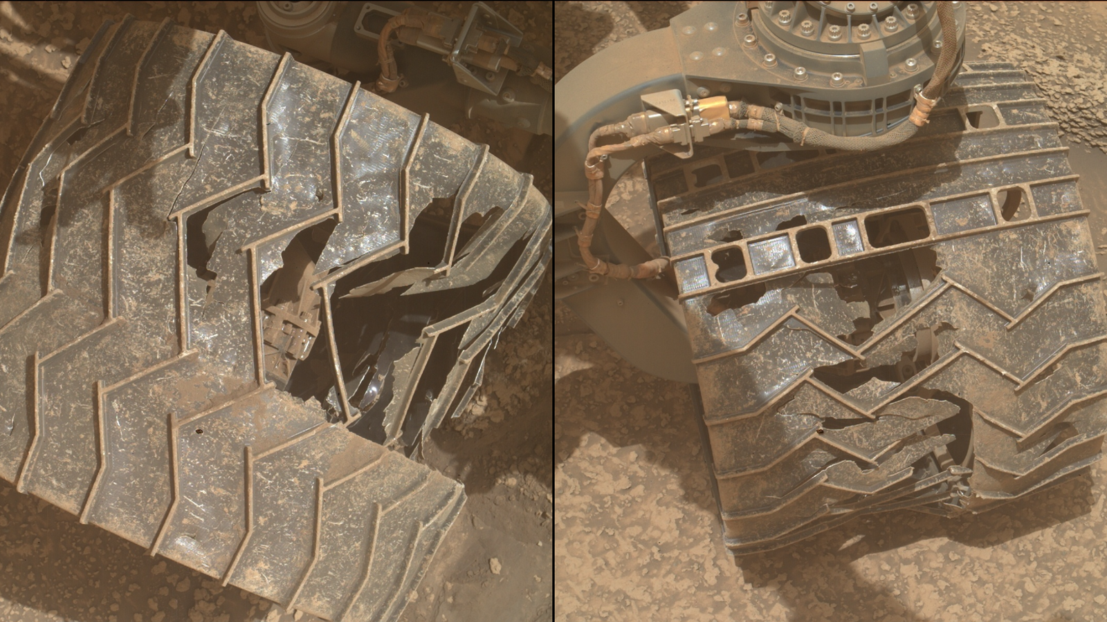 NASA’s Curiosity Rover Sends Stark Images of Cracked Wheels After 14 Years on Mars