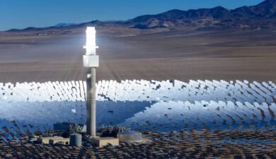 Giant Mirror Fields That Bank the Sun’s Heat for the Night